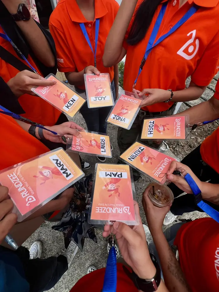 Field marketers with company IDs — Rundzee team